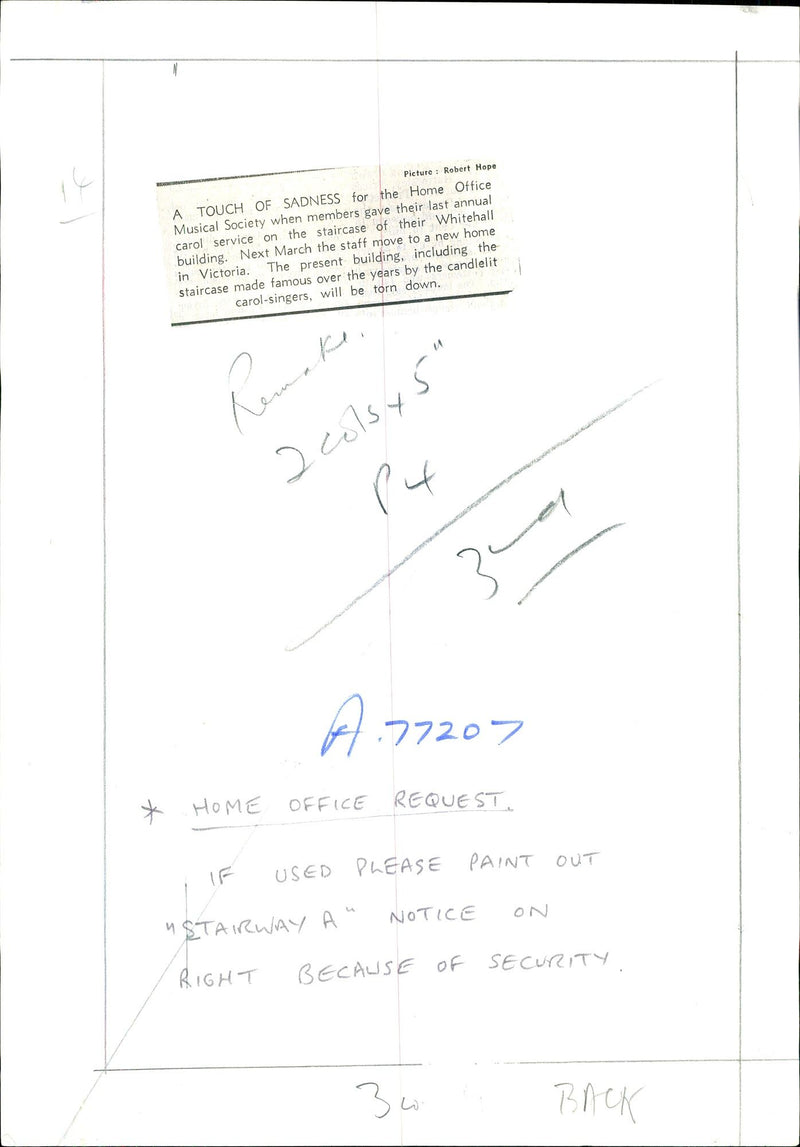 London: Old Home Office: Home Office Musical Society. - Vintage Photograph