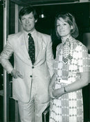 Portrait Peter Jay Diplomat and Wife Margaret at Heathrow Airport. - Vintage Photograph