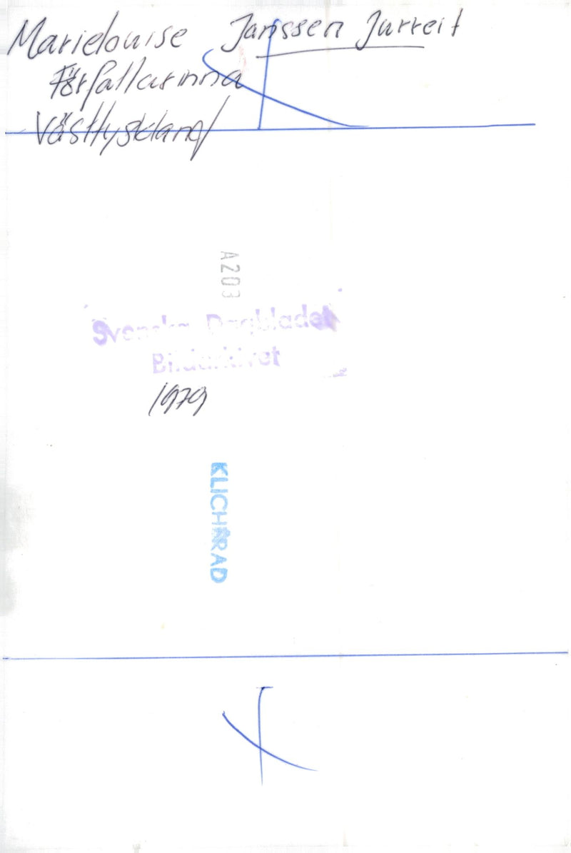 Marie-Louise Janssen Jurreit, writer, West Germany - Vintage Photograph