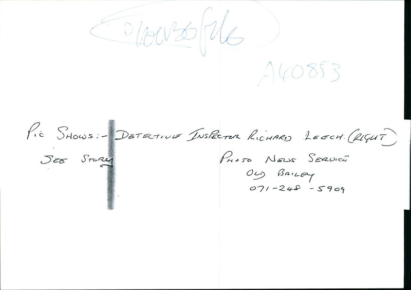 LOECHT BEING HELD SUSPICION MURDER AND ATTEMPTED RICHARD OPEN - Vintage Photograph