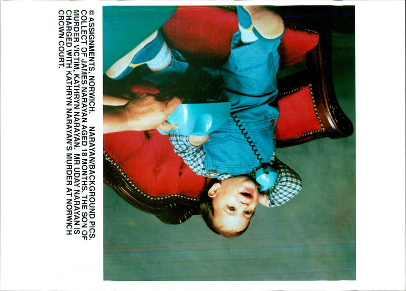 UDAY NARAYAN CHARGED WITH THE MURDER HIS BROTHER KATHRYN JAMES - Vintage Photograph