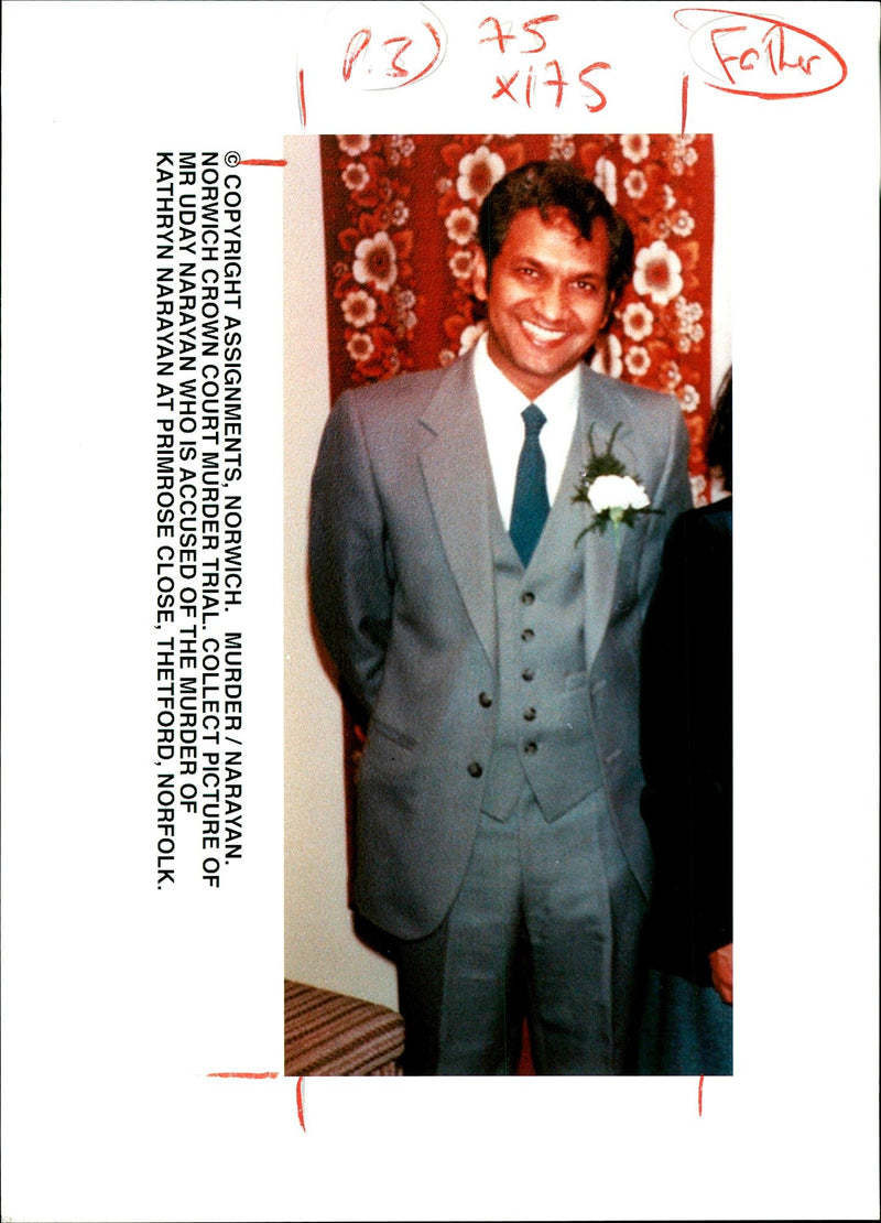 1994 UDAY NARAYAN ACCUSED THE MURDER KATHRYN PUBLISHED - Vintage Photograph