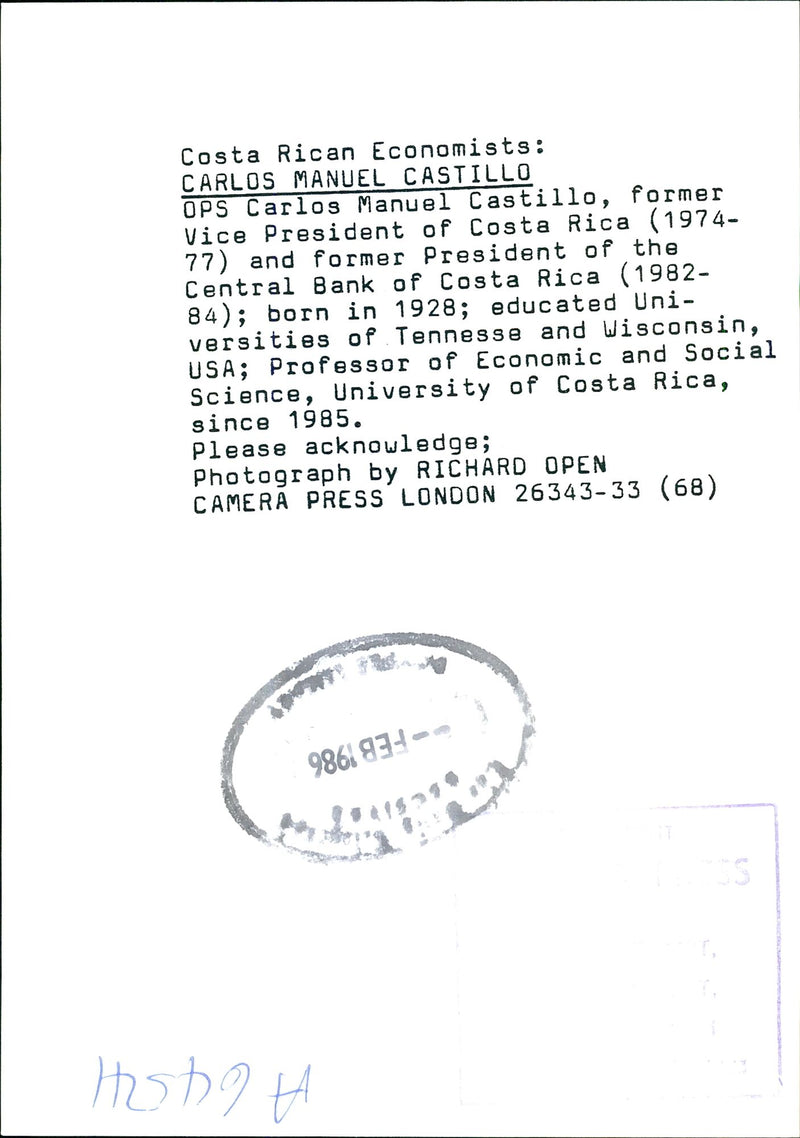 Carlos Manuel Castillo - Vintage Photograph