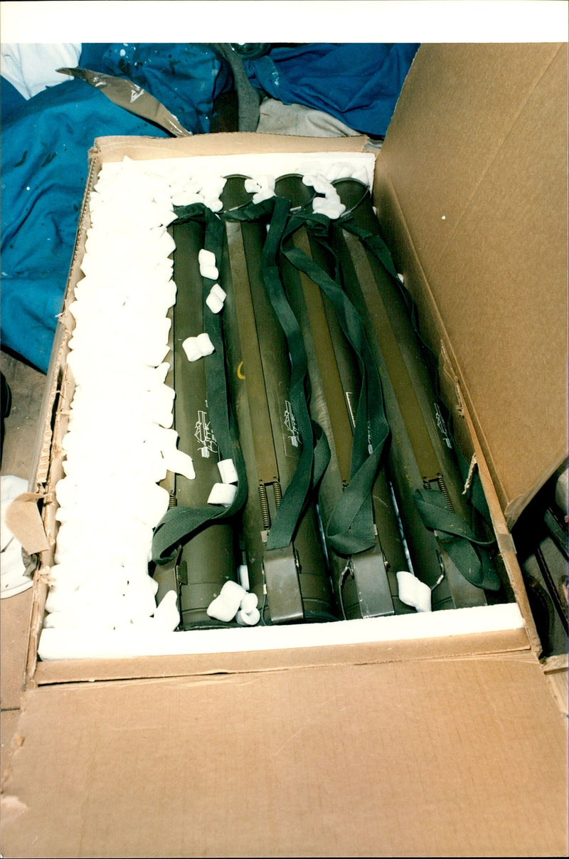 Arms Theft: Trowbridge Wilts: M72 Anti-Tank Rockets. - Vintage Photograph