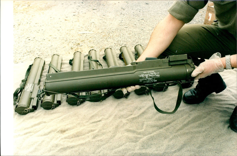 Arms Theft: Trowbridge Wilts: M72 Anti-Tank Rockets. - Vintage Photograph