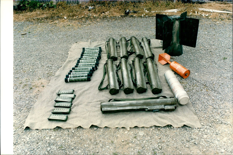 Arms Theft: Trowbridge Wilts: M72 Anti-Tank Rockets. - Vintage Photograph