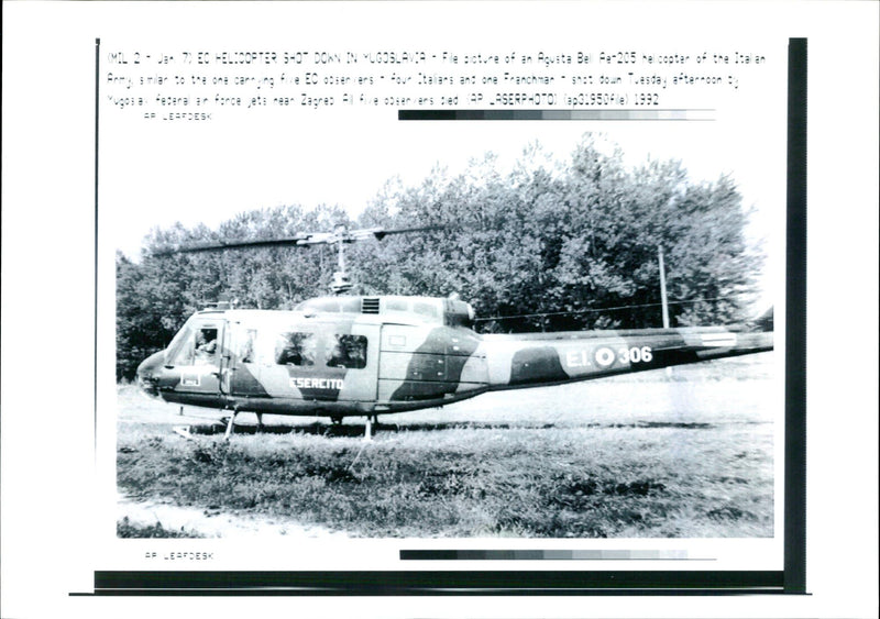 EC Helicopter Shot Down - Vintage Photograph