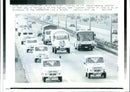 Convoy of U.N. peace-keeping wehicles - Vintage Photograph