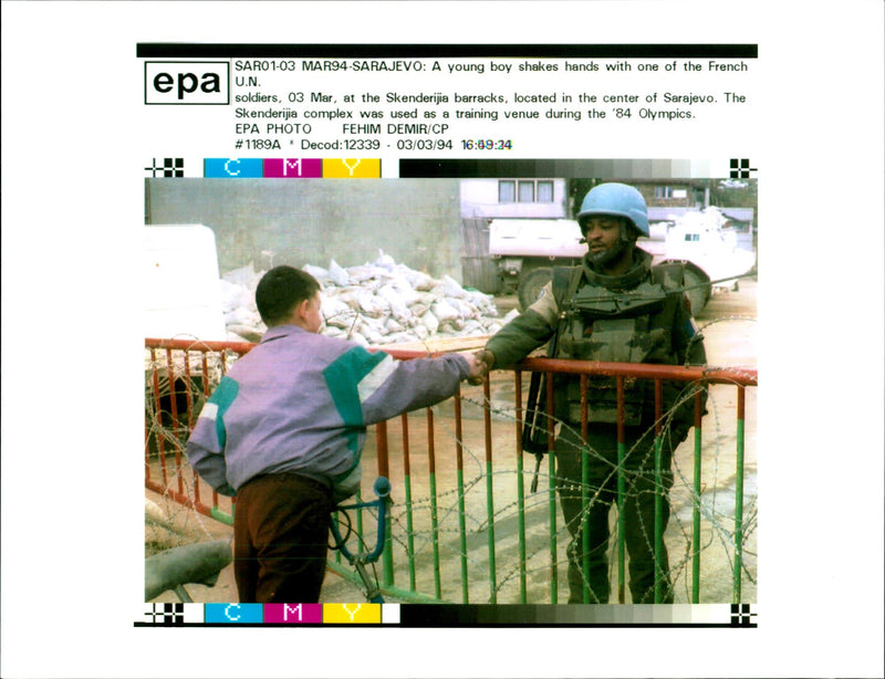 1994 THE SKENDERIJIA COMPLEX WAS USED TRAINING VENUE FEHIM DEMIR FRENCH - Vintage Photograph