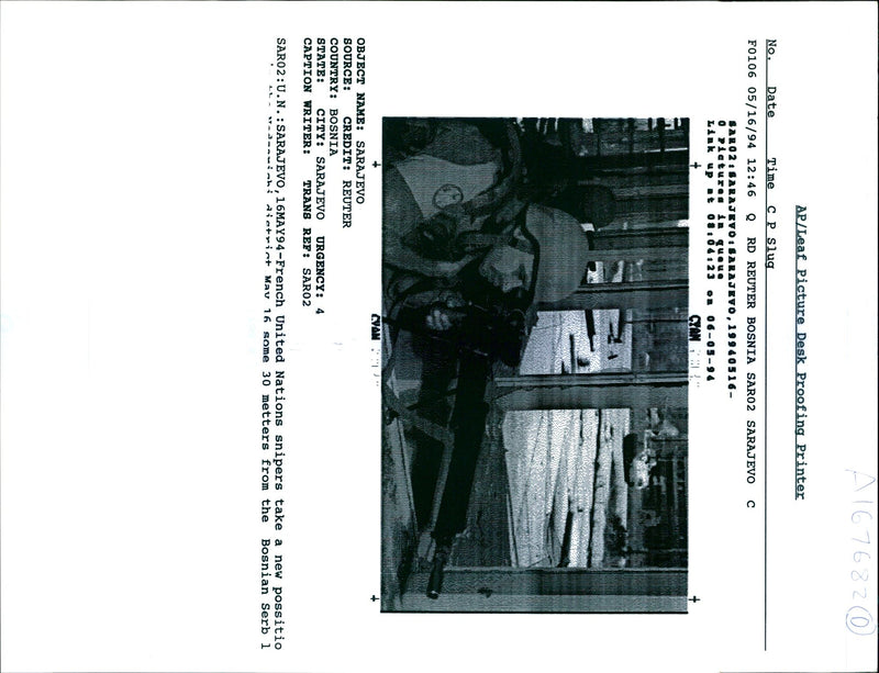 1994 SARAJEVO CITY BOSNIA AND HERZEGOVINA UNITED WRITER FRENCH COUNTRY - Vintage Photograph