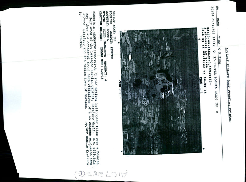 1994 OFFICIALS SAY THEY ARE CONCERNED ABOUT SERB UNITED WRITER CAPITAL COUNTRY - Vintage Photograph