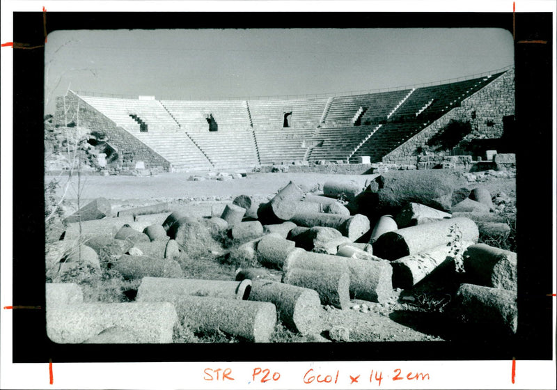 THE AMPHITHEATRE CAESAREA WAS ONE BUSIEST MEDITERRANEAN PORTS - Vintage Photograph