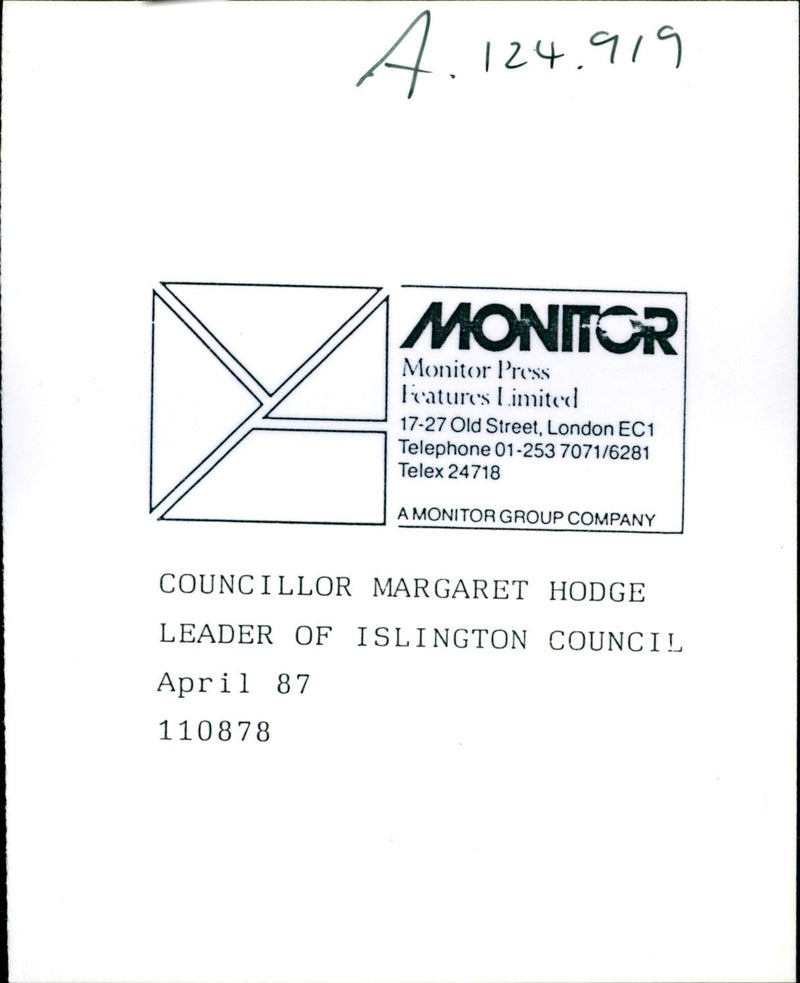 Margaret Hodge - Vintage Photograph