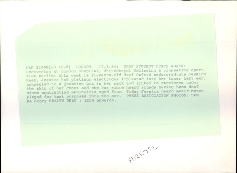 1984 JESSICA RECA HAD PLATINUM ELECTRO ANH CAR MUSIC OPERA PRESS PLAYED - Vintage Photograph