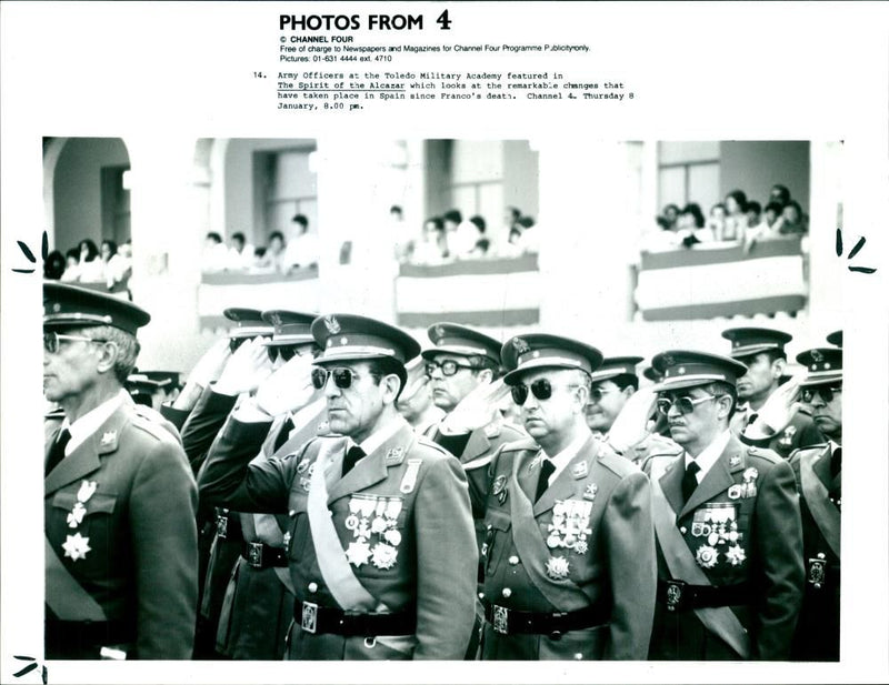 Army officers at the Toledo Military Academy - Vintage Photograph