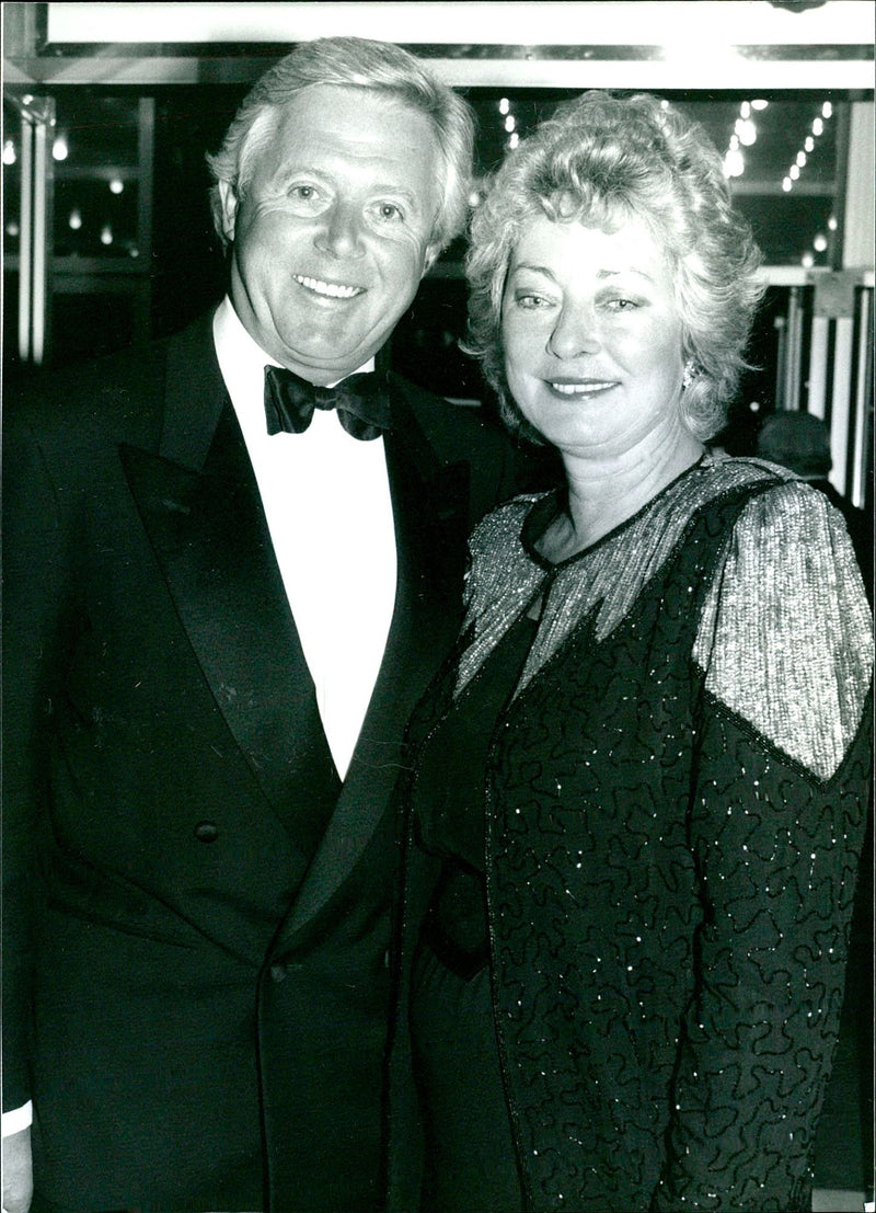 English TV presenter Michael Aspel with his ex-wife Elizabeth Power - Vintage Photograph