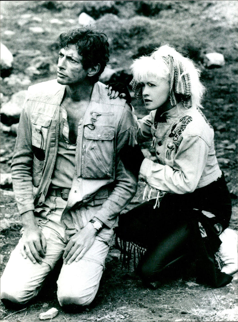 Cyndi Lauper and Jeff Goldblum - Vintage Photograph