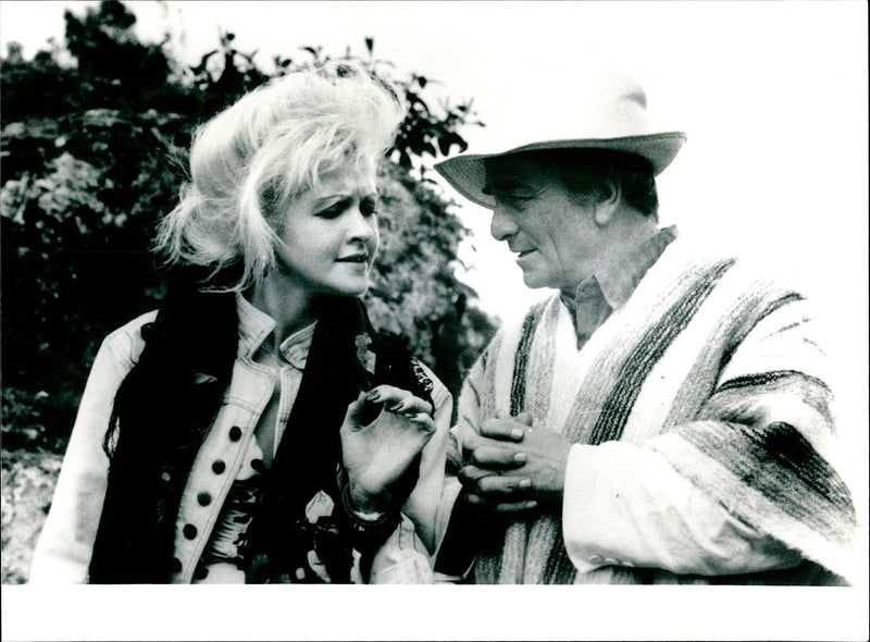 Cyndi Lauper and Peter Falk - Vintage Photograph