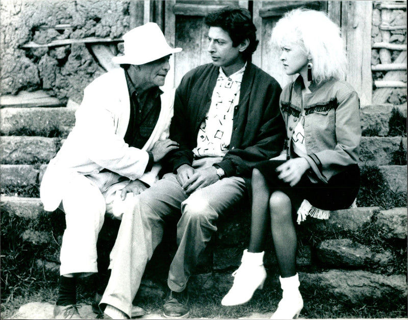 Cyndi Lauper, Peter Falk and Jeff Goldblum - Vintage Photograph