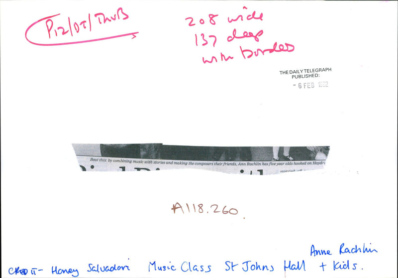 1902 ANN RACHLIN HAS FIVEYEAROLDS HOOKED HAYDN MARRI HONEY MUSIC PUBLISHED - Vintage Photograph