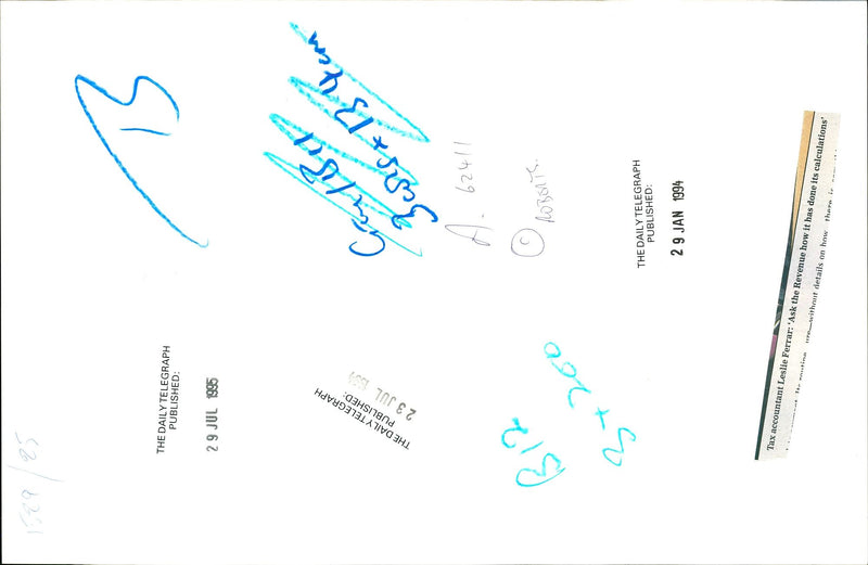 1995 TAX ACCOUNTANT LESLIE FERRAR ASK THE REVENUE HOW HAS DONE ITS PUBLISHED - Vintage Photograph