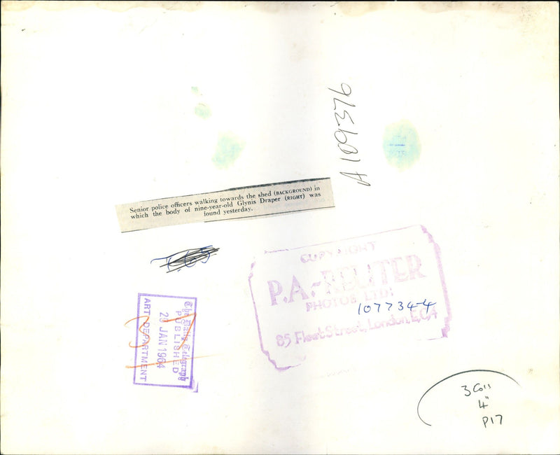 MURDER DRAPER GLYNIS - Vintage Photograph