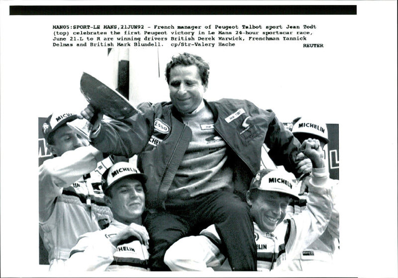 PEUGEOT TALB MICHELIN CHE MICHEL HELIN DEREK FRENCH BRITISH - Vintage Photograph