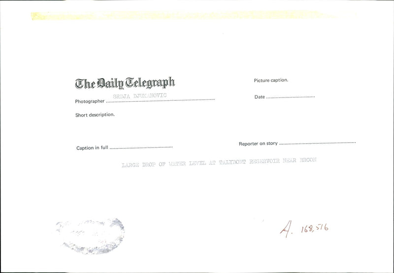 Talybont Reservoir - Vintage Photograph