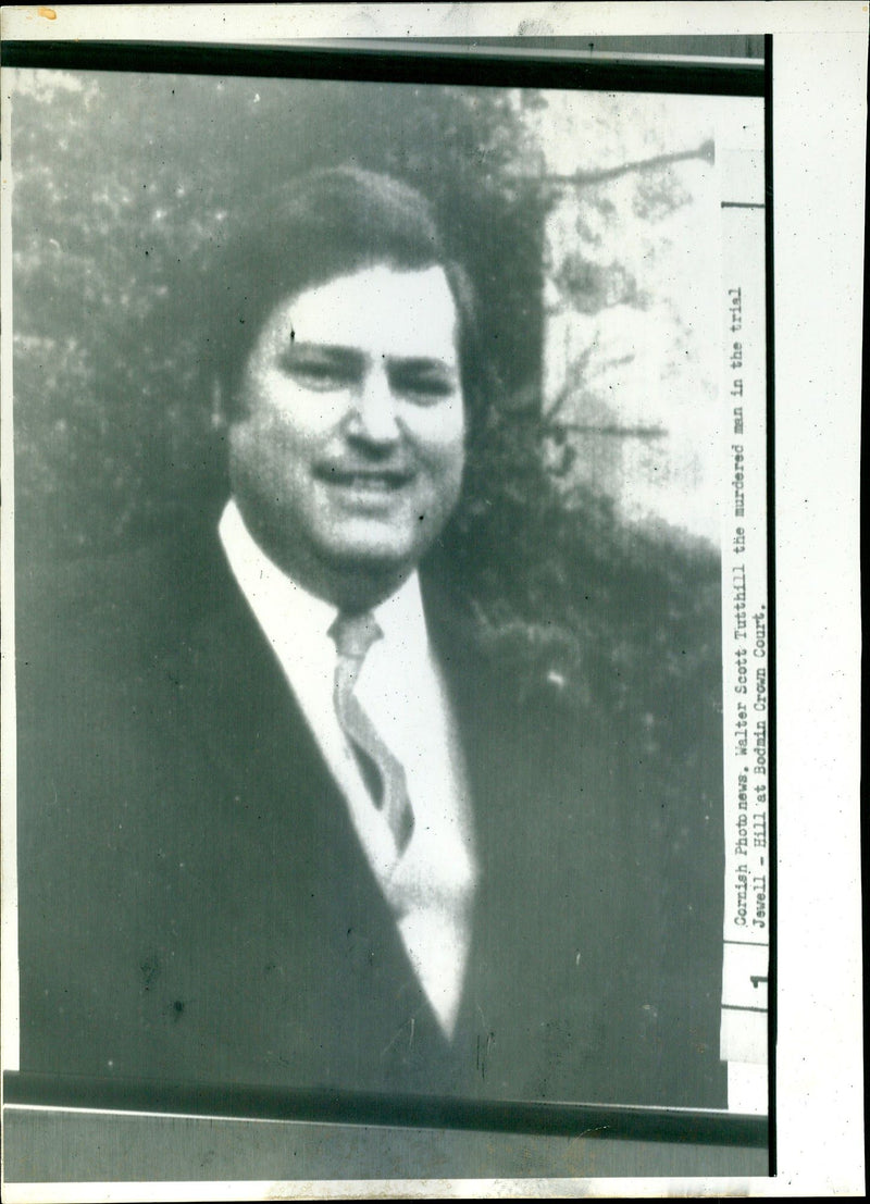 WALTER SCOTT TUTTHULL THE MURDERED TRIAL JAWOLL BODMIN CROWN COUR - Vintage Photograph