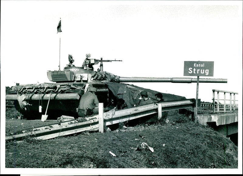 Tank Crew Resting - Vintage Photograph