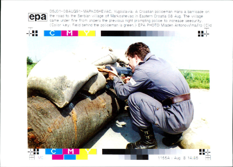 Croatian Policeman - Vintage Photograph