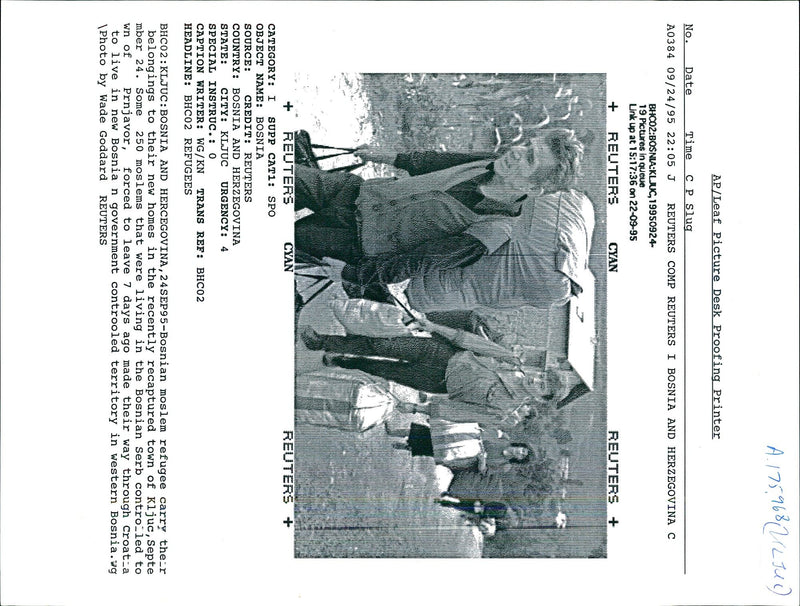 1995 SOME MOSLEMS THAT WERE LIVING THE BOSNIAN WADE GODDARD WRITER COUNTRY - Vintage Photograph