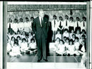 1961 WILSON ADDRESSING AUDIENCE OLD AGE PENSIONERY WHITE CONCERT BLACK - Vintage Photograph