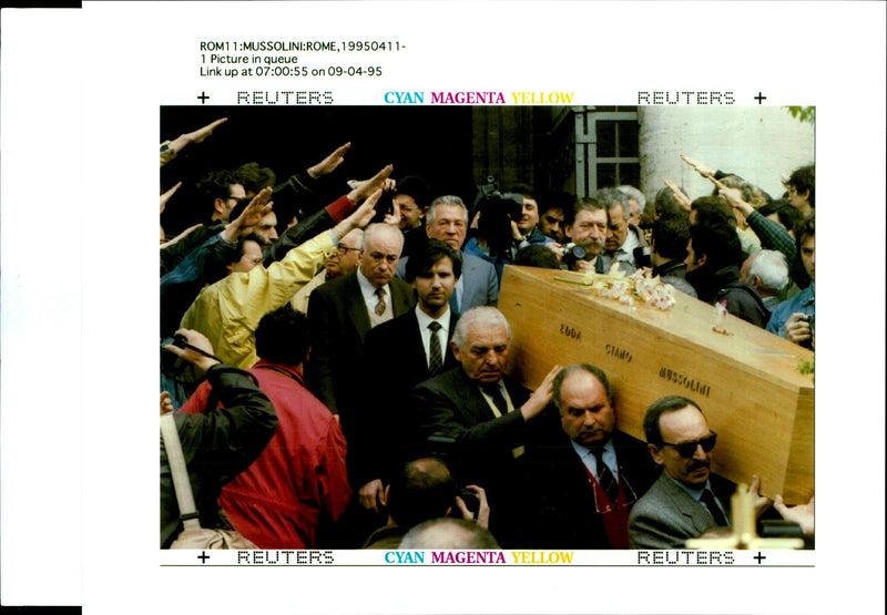 1995 EDDA MUSSOL INI CIANO WAS THE TRAGIC PAOLO COCCO MUSSOLINI WRITER DIED - Vintage Photograph
