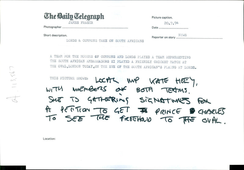 Kate Hoey - Vintage Photograph