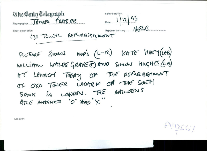 Kate Hoey, William Waldegrave and Simon Hughes - Vintage Photograph