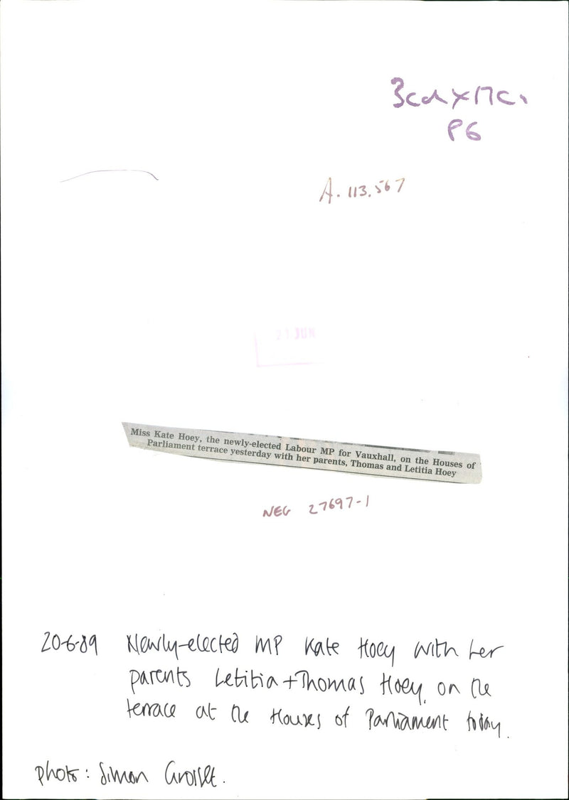 Kate Hoey - Vintage Photograph