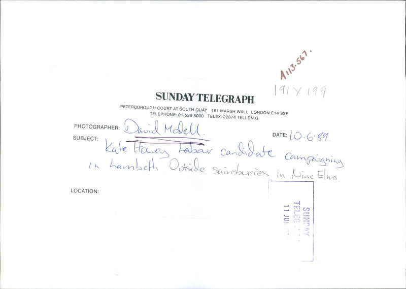 Kate Hoey - Vintage Photograph