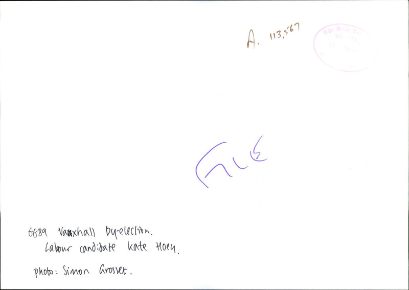 Kate Hoey - Vintage Photograph