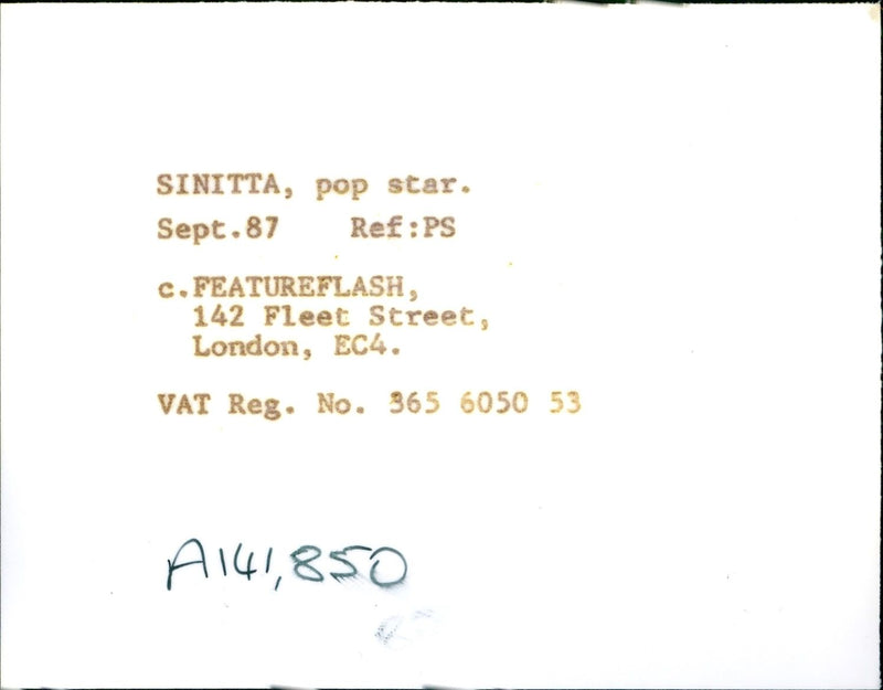 Sinitta - Vintage Photograph