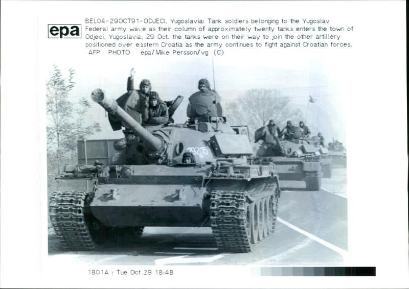 Croatia Tank soldiers. - Vintage Photograph