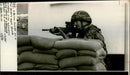 A British Soldier on Alert - Vintage Photograph