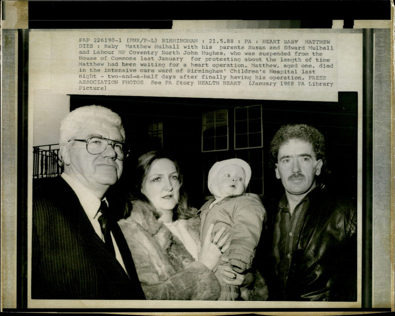 1988 MATTHEW MULHALL DIED THE INTENS EDWARD SYKES JOHN HUGHES SUSAN PRESS - Vintage Photograph