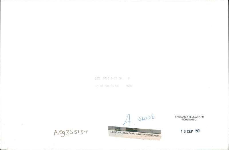 David Owen and Debbie Owen - Vintage Photograph