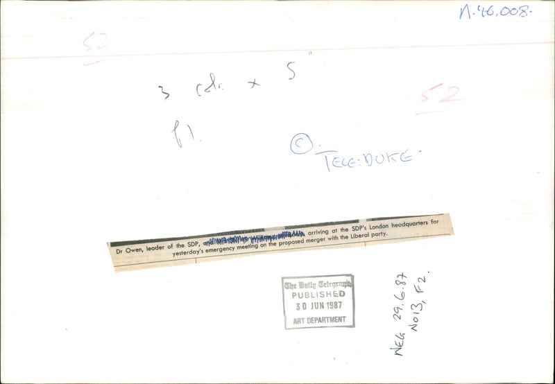 David Owen - Vintage Photograph