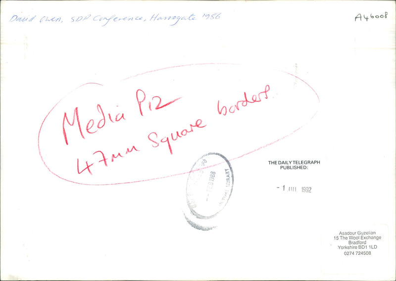 David Owen - Vintage Photograph