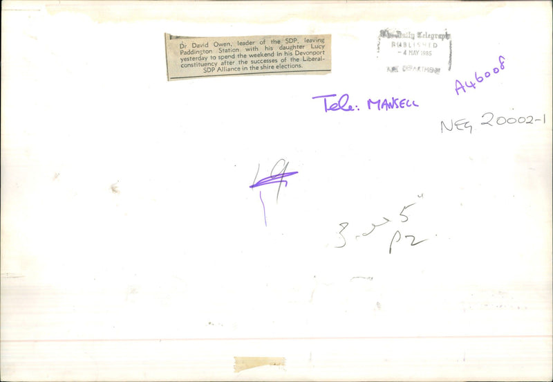 David Owen - Vintage Photograph