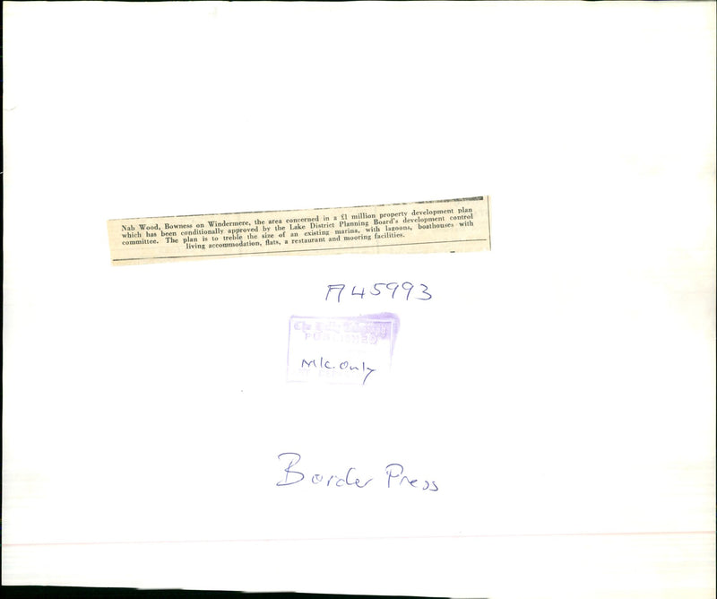 Lake District: Bowness on Windermer - Vintage Photograph