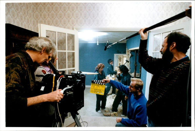 Film crew film the B.B.C. The Buddha of Suburbia in St Leonards Rd - Vintage Photograph