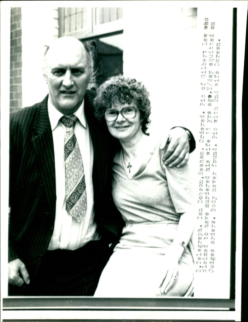 GILBERT LEW CLAIMED HAVE MURDERED HIS WIFE YRS AGE BODY NEVER FOUND - Vintage Photograph